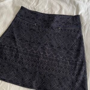 Athleta Geometric Black Mini Skirt